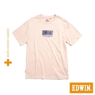 EDWIN PLUS+ 塗鴉LOGO短袖T恤(淡桔色)-男款