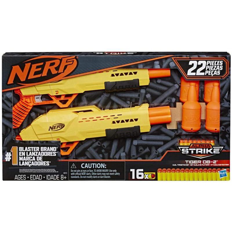 【MRW】孩之寶 NERF 阿爾法系列 雙管爆虎 標靶組 Tiger DB-2 來福槍 軟彈槍 泡棉子彈 HE8313