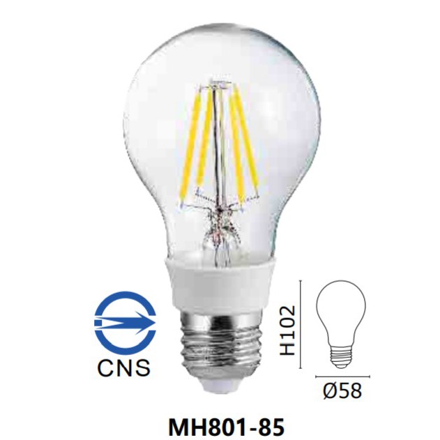 ❰KD照明❱MARCH LED 4W 燈絲燈 E27 黃光 白光 復古 CNS認證 MH801-85