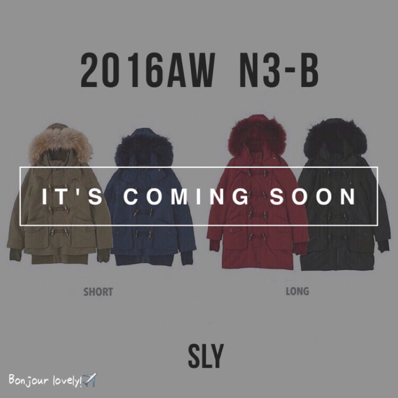 🌟🛍2016新款 日本SLY N3B外套💗 實品拍攝