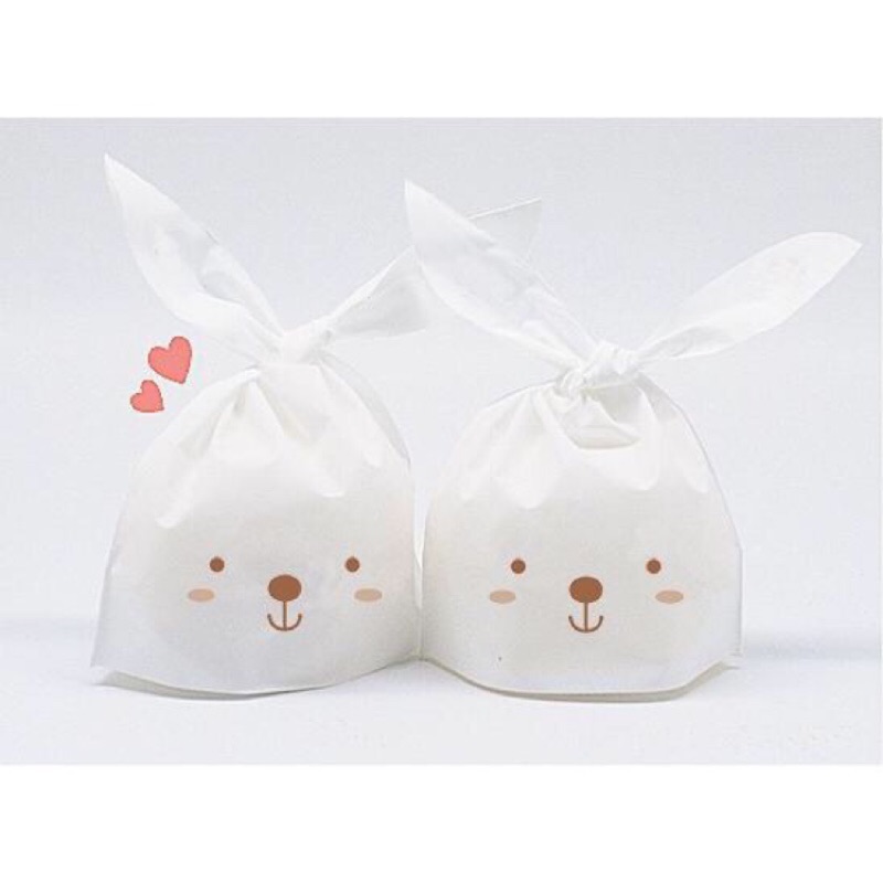 【嚴選SHOP】48入兔子 烘焙包裝袋 兔子耳朵包裝袋 糖果袋 餅乾袋 蛋糕袋 點心袋 喜糖袋 禮物袋 【D011】