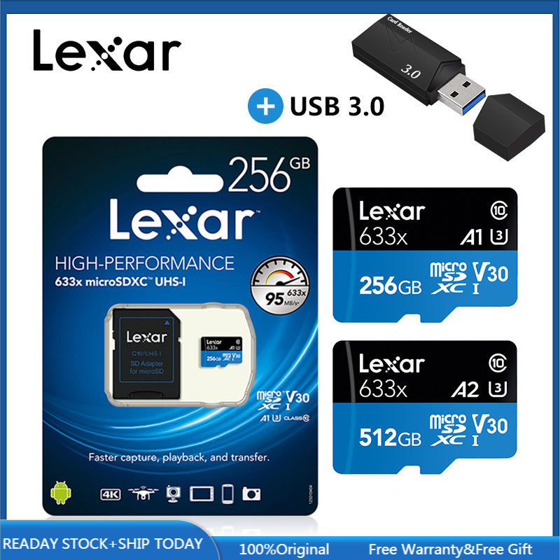Lexar 633x SD 卡存儲卡 64GB 128GB 256GB SDXC Class10 閃存卡