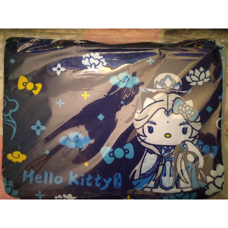 HELLO KITTY 素還真 Sanrio 三麗鷗 摺疊肩背袋 環保袋 購物袋 肩背提袋 收納包 背包 包包