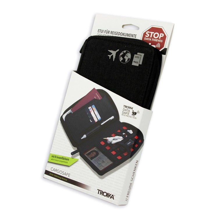 又敗家@德國TROIKA防RFID-NFC信用卡防盜包旅行包TRV90/DG防感應護照包防感應錢包防盜刷包防側錄包旅行袋