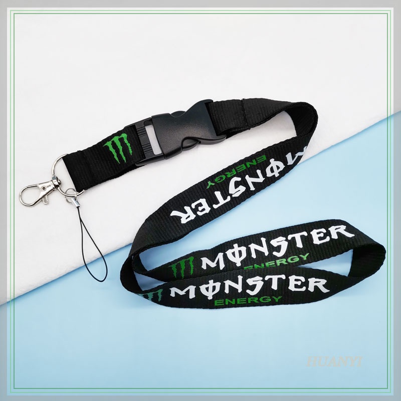 Monster-Energy 掛繩 魔爪掛脖子掛繩 帶快速釋放塑料插扣 用於鑰匙扣 ID卡套 手機配件 吊飾
