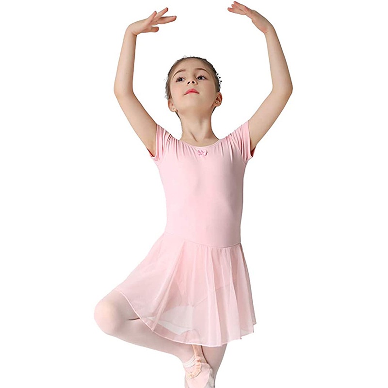 短袖芭蕾舞衣 兒童連身服 夏季TUTU裙 舞蹈教室練功服閉襠