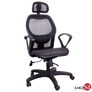 LOGIS｜諾特電腦椅 台灣製辦公椅 活動腰枕 全網椅 主管椅 後仰45度可固定 D650