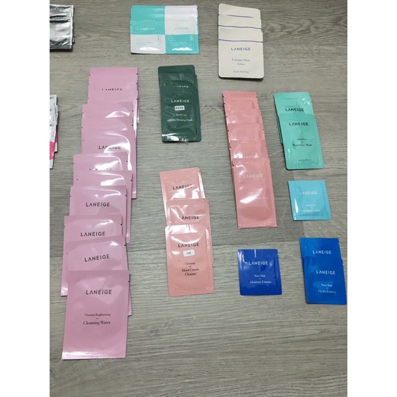 Laneige 蘭芝 試用 零毛孔淨化粉刺組 超級莓果C煥顏精露 化妝棉