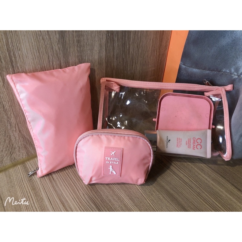 [Bella包品]韓版三件組化妝包 包中包 台灣現貨 時尚新款 包包❤️皮包🧡皮夾💛皮件💚側背包💙後背包💜