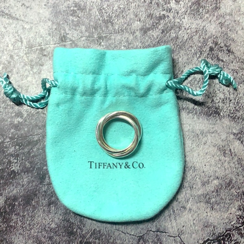 全新 Tiffany&amp;Co 純銀 三環戒 國際圍10號