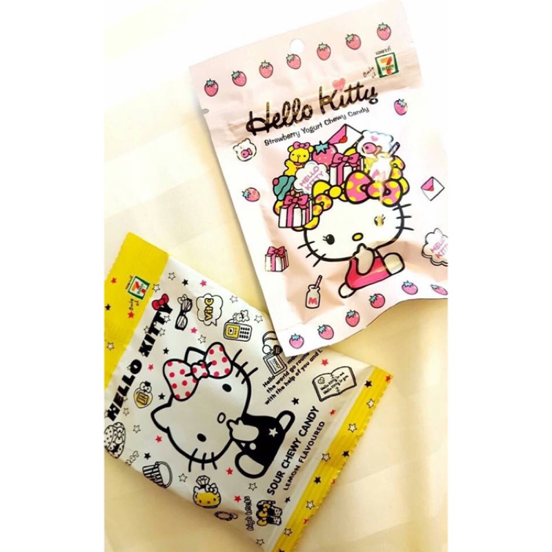 ❤泰國限定  Hello Kitty 草莓/檸檬優格軟糖
