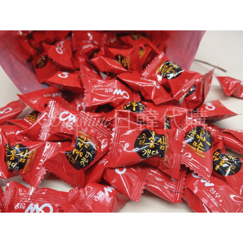 少量現貨 韓國 CW 紅蔘糖 高麗蔘糖 糖果 硬糖 100g 200g 小包裝 夾鏈袋裝