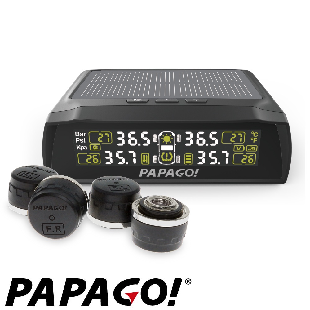 PAPAGO TireSafe S72E無線太陽能胎外式輕巧胎壓偵測器  兩年保固(原廠公司貨)