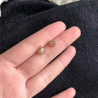 【台灣現貨12hr出】Emily實拍❤️S925純銀水晶星球耳針09204耳墜韓系日系氣質宴會簡約浮誇平價批發低調
