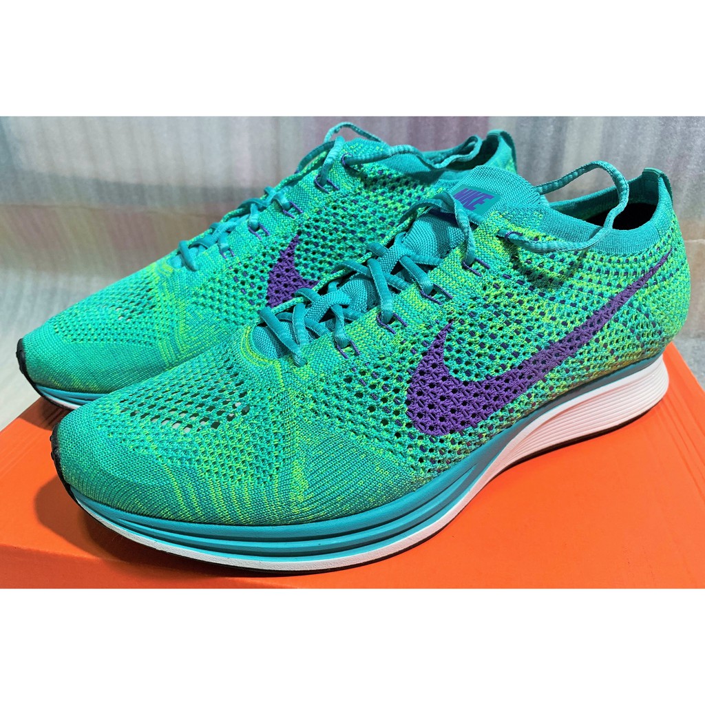 NIKE FLYKNIT RACER 綠紫 NBA球衣 JORDAN KOBE JAMES LUKA MAX SACAI