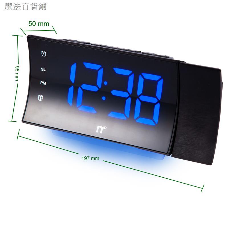 現貨 Led收音機響鬧室內溫度投影時計 蝦皮購物