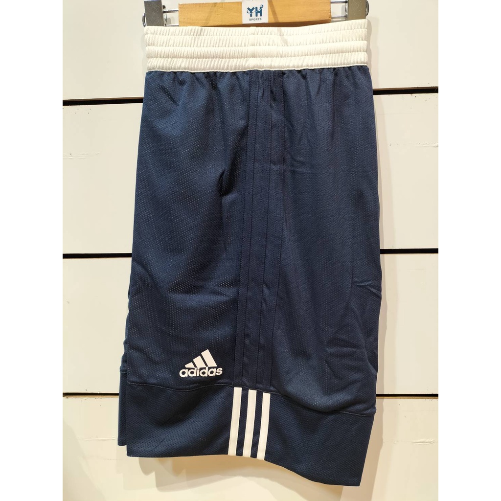 Adidas - 3G Spee REV SHR  男款籃球短褲 運動 訓練 雙面穿 透氣 舒適 深藍 - DY6602