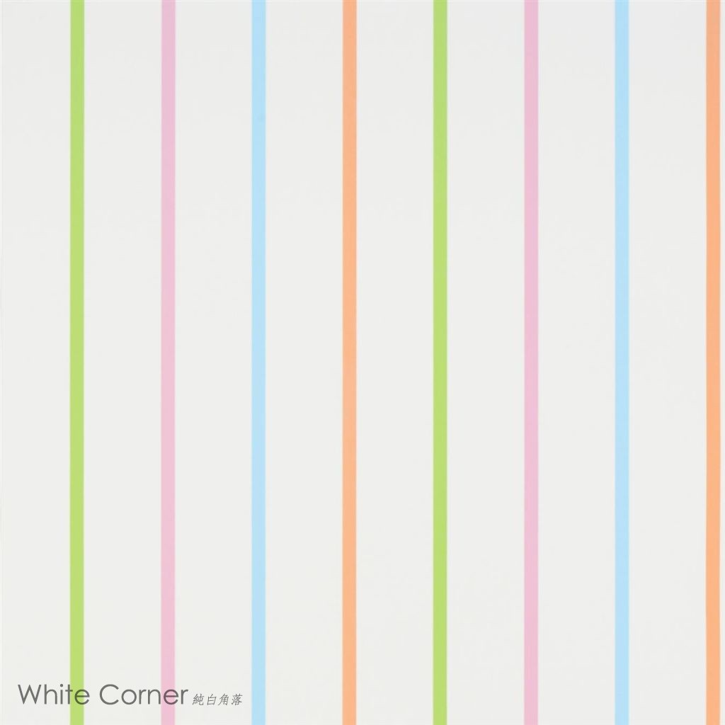 【White Corner 純白角落】英國 DESIGNERS GUILD 彩虹線條壁紙 經典鄉村風 普普風