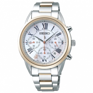 SEIKO 精工 LUKIA 廣告款太陽能計時女錶 SSC820J1 / V175-0EX0GS 雙色