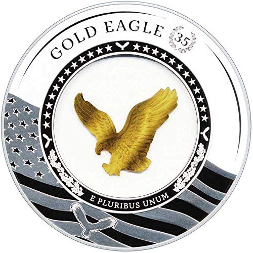 預購 - 2021索羅門群島-美國鷹揚金幣-35週年紀念-2盎司銀幣
