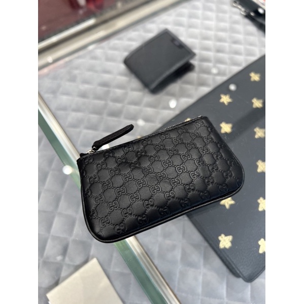 現貨在台🧡7750 Gucci outlet 小壓紋拉鍊零錢包 鑰匙包 卡包