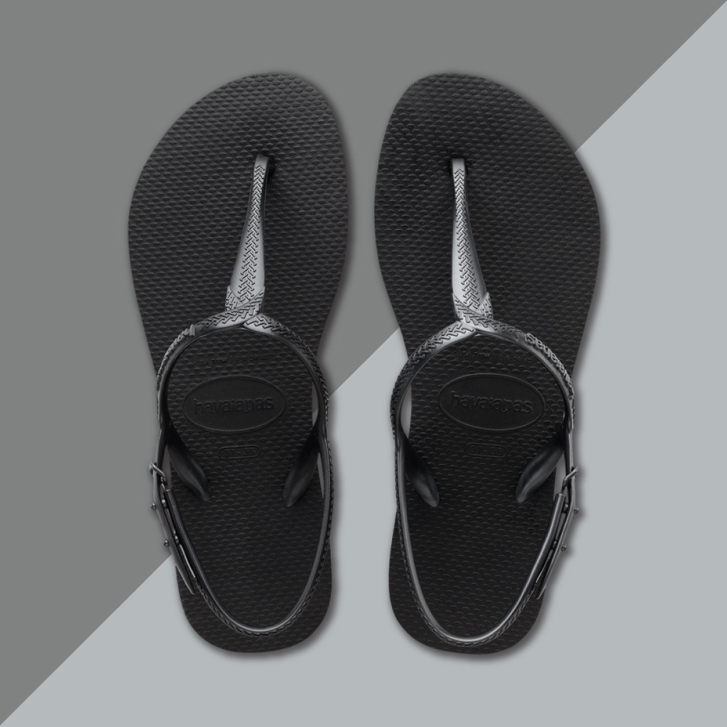 【老費】HAVAIANAS Twist 巴西 原裝進口 哈瓦仕 鞋帶可調 編織 防水 T字 涼鞋 / 黑色