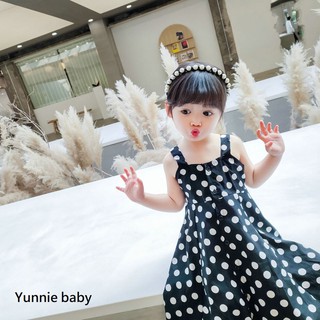 童裝 夏季 100-140碼 韓版 清涼 圓點 公主裙 小洋裝 連身裙 背心裙 女童女寶
