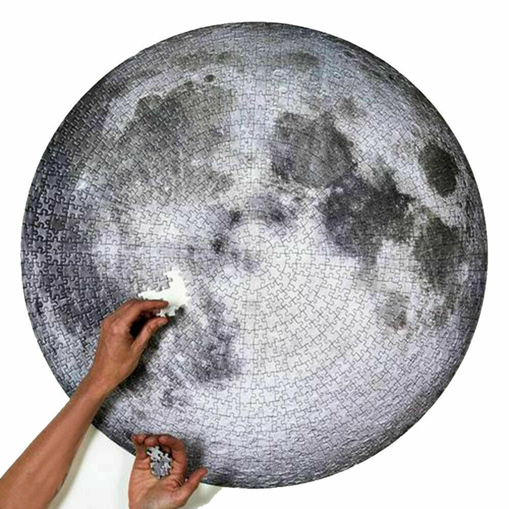 月亮拼圖 1000 片具有挑戰性的拼圖地球拼圖益智玩具