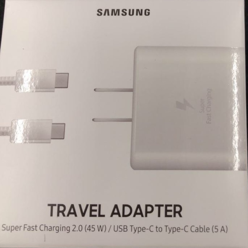 三星SAMSUNG 原廠 45W 快充旅充組 (旅行充電器+雙Type~ 廠商建議價 $1690 特惠價  $ 800