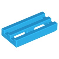 樂高 LEGO 深 天空藍色 1x2 格柵 溝槽 排氣蓋 水溝蓋 平滑磚 2412 6152109 Azure Tile