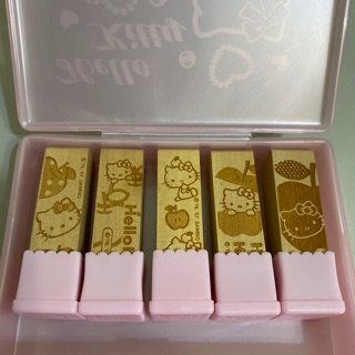 三麗鷗正版授權KITTY (雷射)木頭印章 (印鑑)