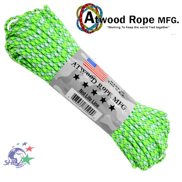 Atwood Rope 美國專業傘繩 炫綠銀迷彩色傘兵繩 / 100呎 / P32-Island 【詮國】