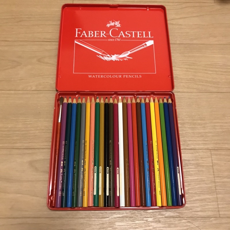 二手近全新 Faber-Castell 德國輝柏 水性色鉛筆 24色