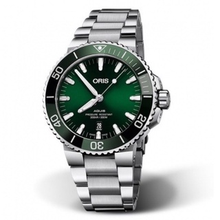 🔥正品最低價🔥ORIS 時間之海300米機械錶 綠/43.5mm 0173377304157-0782405PEB