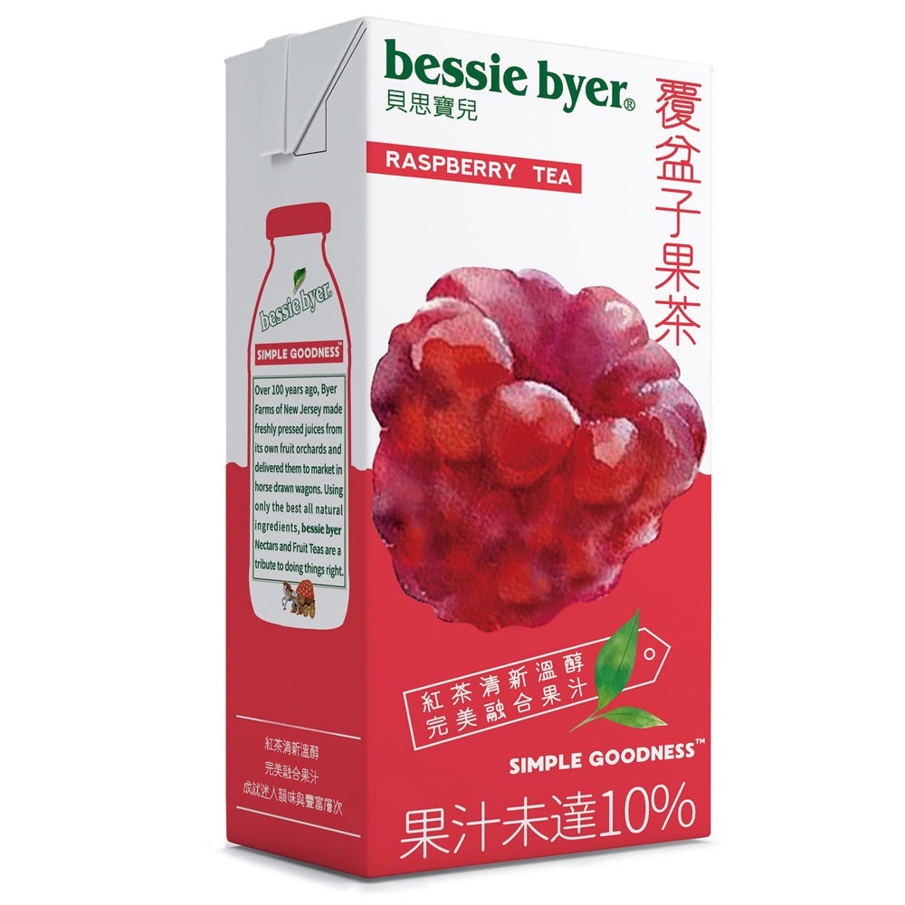 bessie byer 貝思寶兒 覆盆子果茶330ml (6入)(24入)利樂包