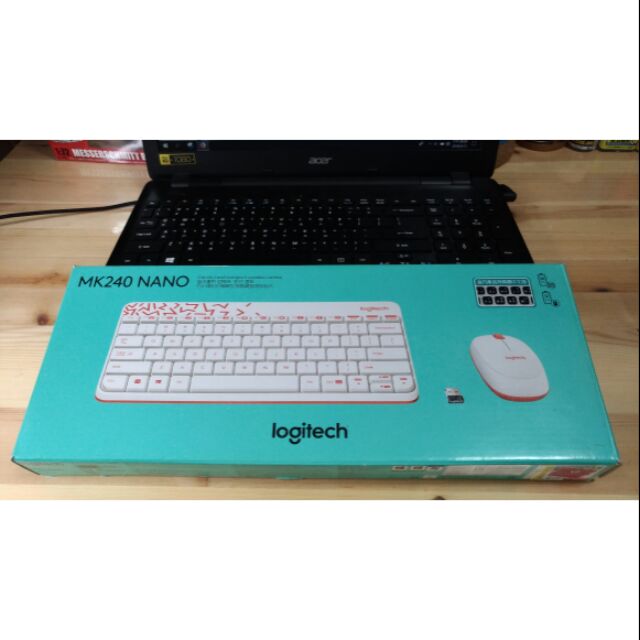 羅技  鍵盤滑鼠組   MK240 nano(白色)