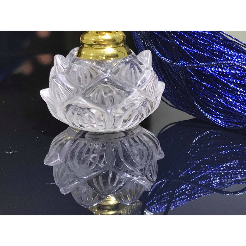 蓮花造型白水晶香水瓶