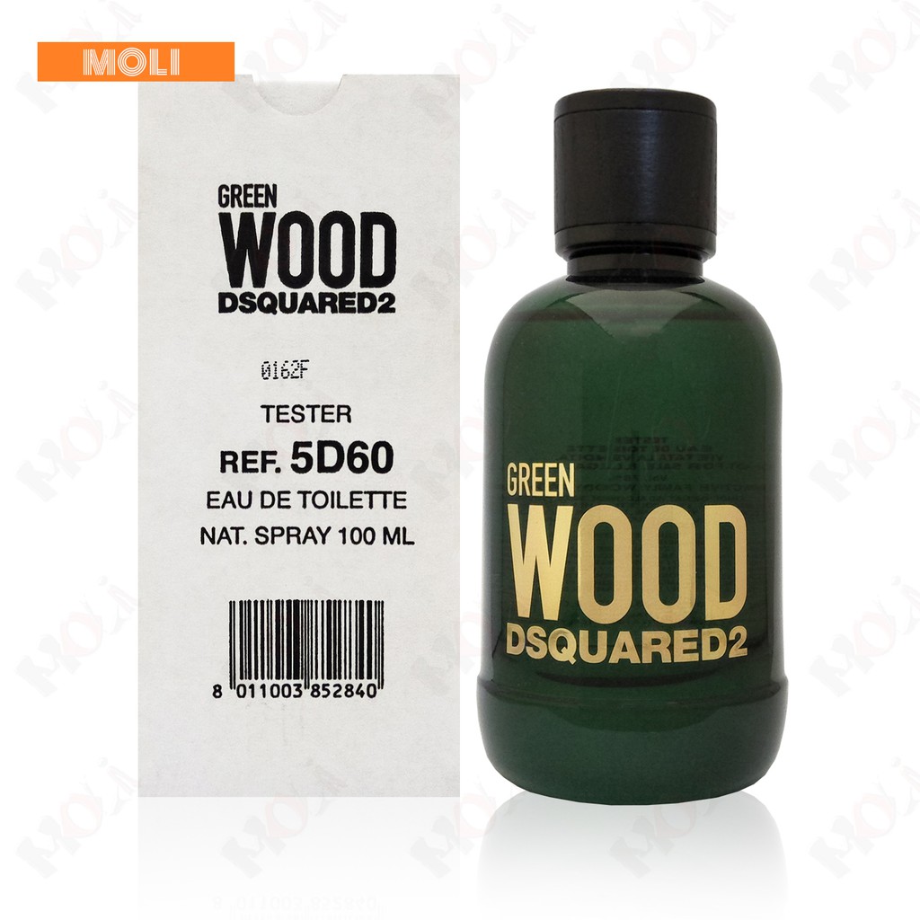 MOLI 莫麗◇DSQUARED2 GREEN WOOD 心動綠男性淡香水 100ml TESTER