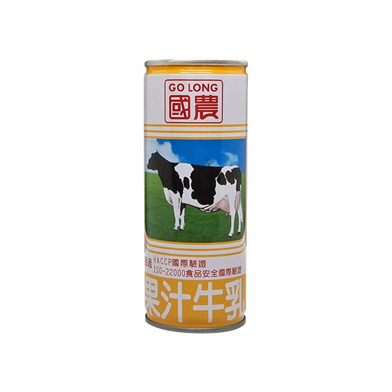 國農240ML果汁牛乳(易開罐)