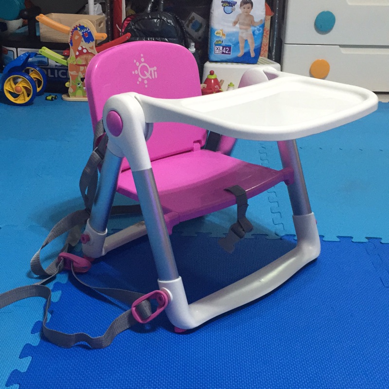 英國QTI可攜式兩用兒童折疊餐椅