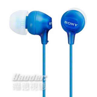 SONY MDR-EX15LP 藍色 耳道式耳機 時尚輕盈 {贈海綿耳塞一對}