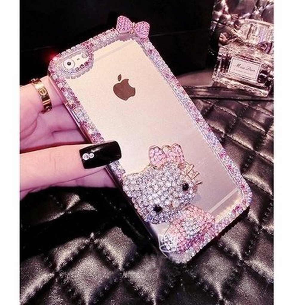 *~JC衣物館~*❤OPPO R9S手機殼❤新春特價亮麗水鑽邊框，立體水鑽粉紅可愛Hello kitty造型軟殼手機殼。