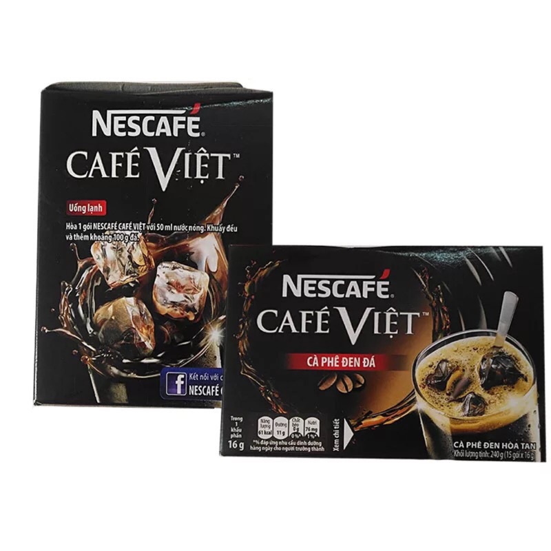 越南進口 NESCAFÉ 雀巢特濃二合一黑咖啡速溶包240g/16g/15小包/1盒。現貨商品。