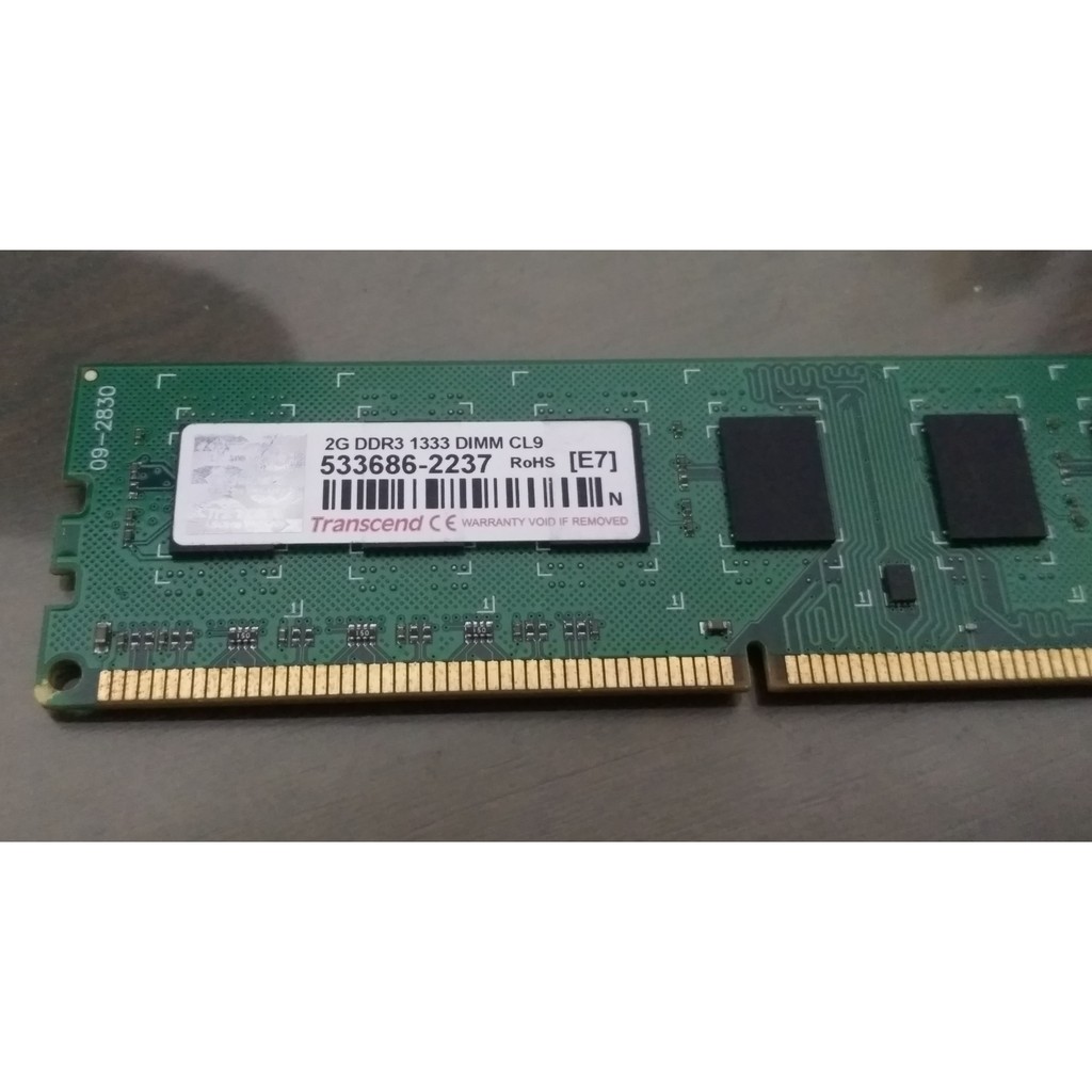 創見 Transcend DDR3 1333 2G RAM 記憶體 2GB