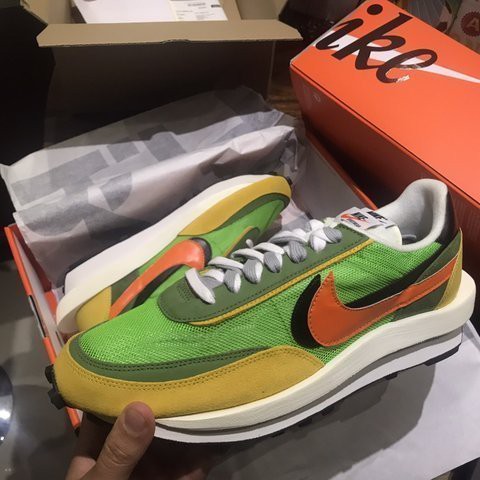 nike ld waffle sacai green multi