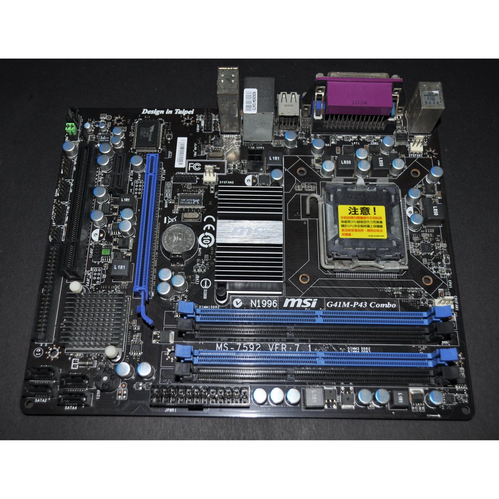 微星MSI G41M-P43 Combo (775 G41 DDR2/DDR3 LPT)非G31 P5G31 P5B | 蝦皮購物