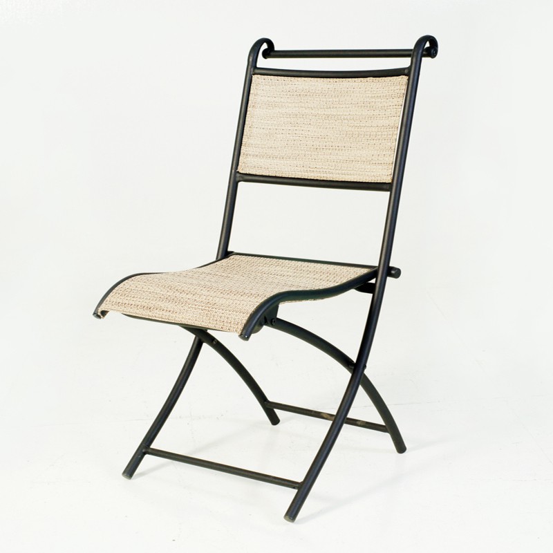 【FU32-1】 鐵製折合紗網椅(黑)  S10854