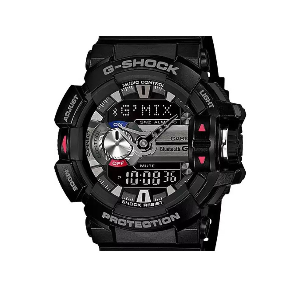 [專業模型] 石英錶 [CASIO GBA-400] 卡西歐G-SHOCK 藍芽錶-[黑色面+液晶]計設/時尚/軍錶