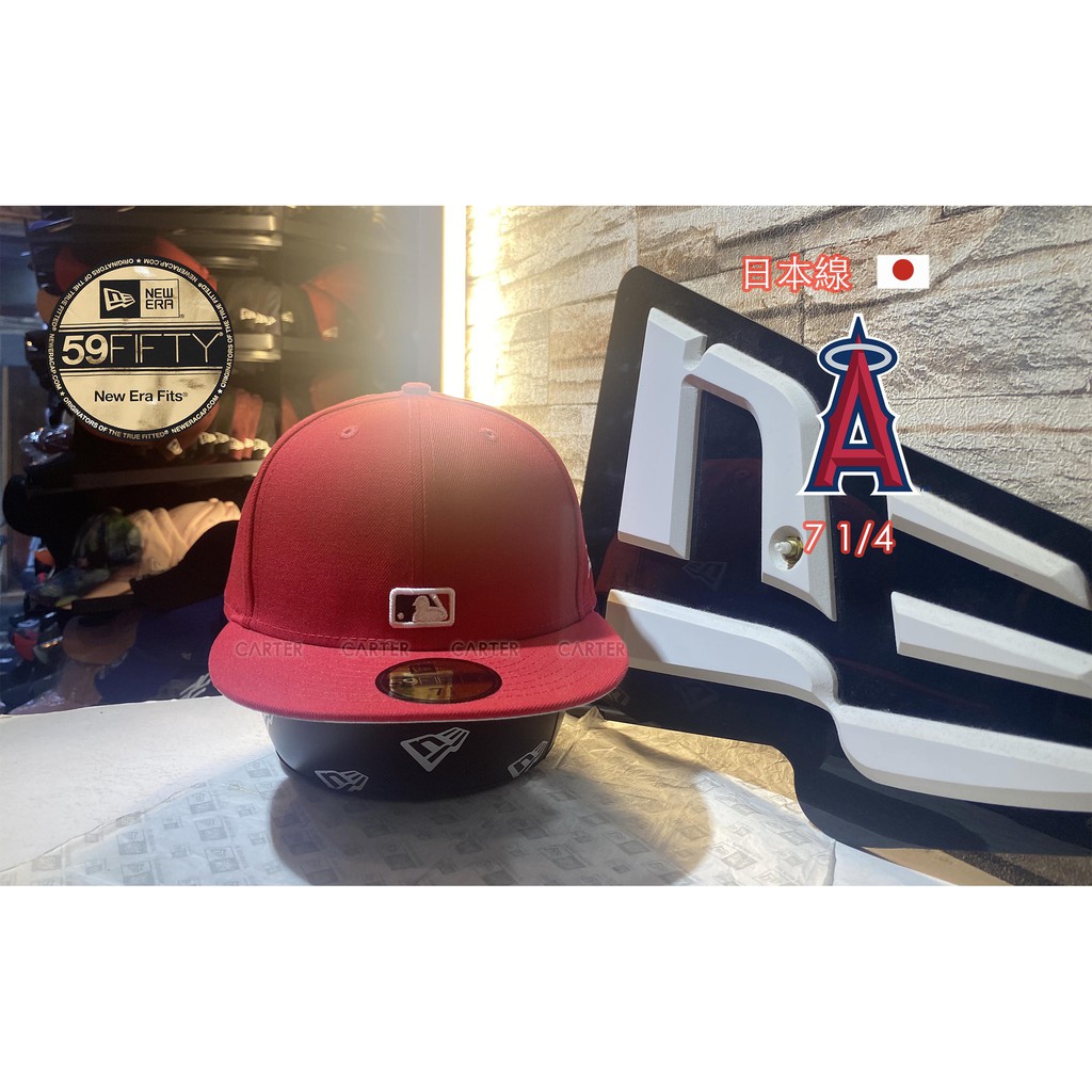 714 New Era Japan LA Angeles 59Fifty 日本線洛杉磯天使隊紅色MLB logo全封帽