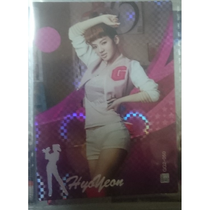少女時代二代2代套卡oh 粉紅歌詞卡050 孝淵hyoyeon 蝦皮購物